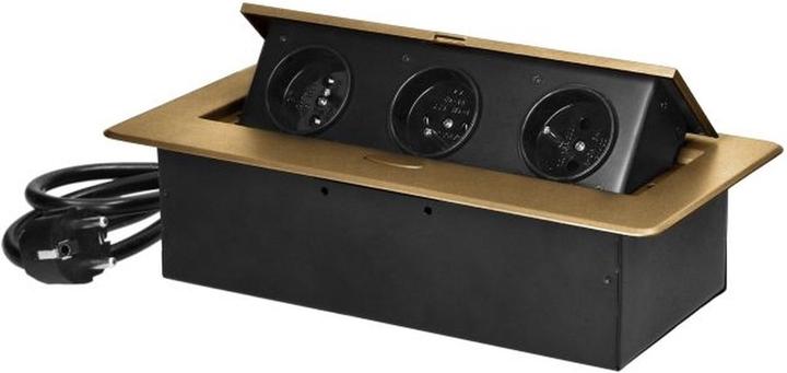 Immagine prodotto Orno Ciabatta Elettrica a Scomparsa da Parete (3x, CEE 7/3, 1.50 m)