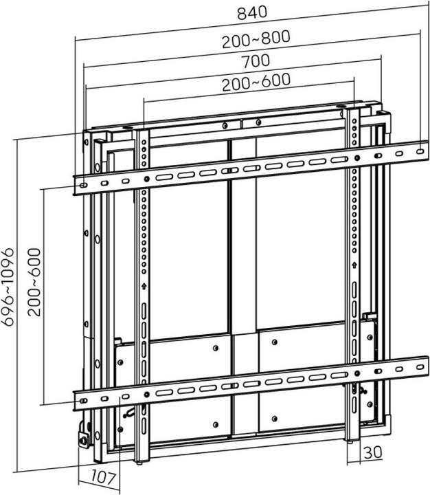 Produktbild Deltaco ARM-0801 (Wand, 90", 90 kg)