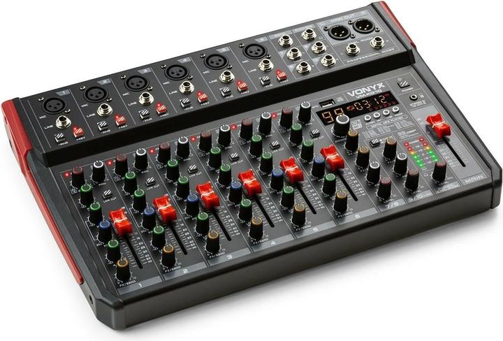 Immagine prodotto Vonyx VM-KG10 - Interfaccia audio da 10 canali con Bluetooth, DSP, lettore mp3 e USB (Mixer da studio e live)