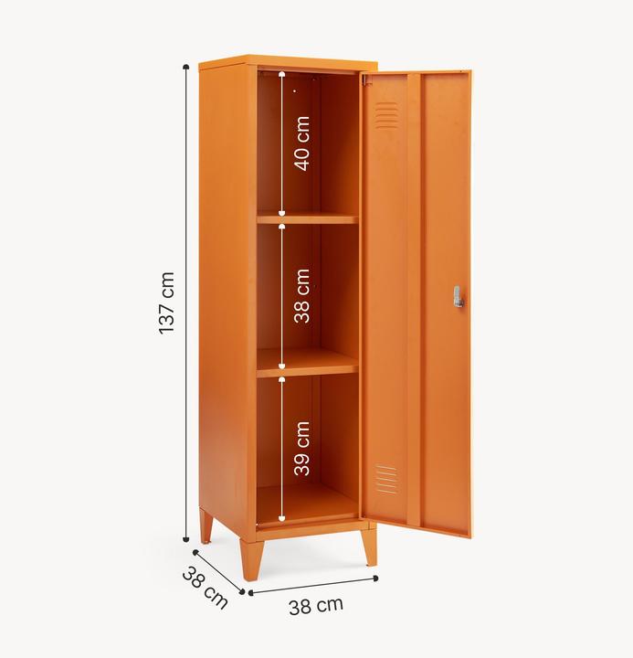 Actual product image En.Casa Einzelspind Kurikka 137x38x38 cm Orange (38 x 38 x 137 cm)