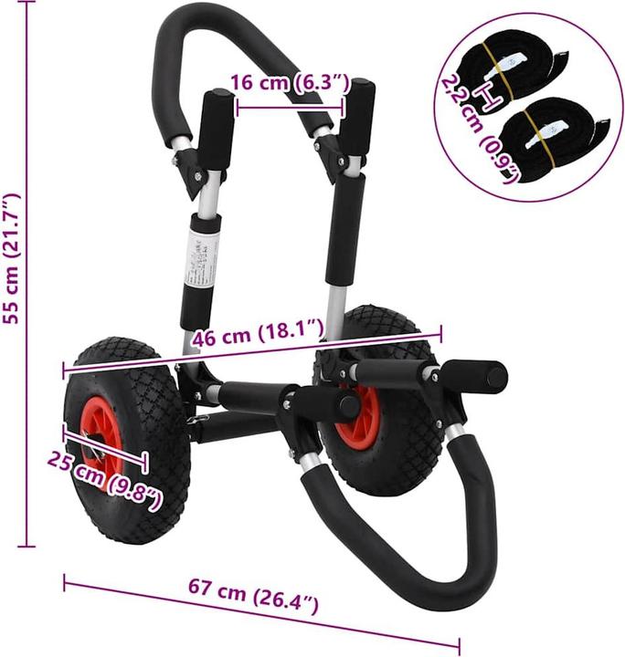Produktbild vidaXL SUP Trollley