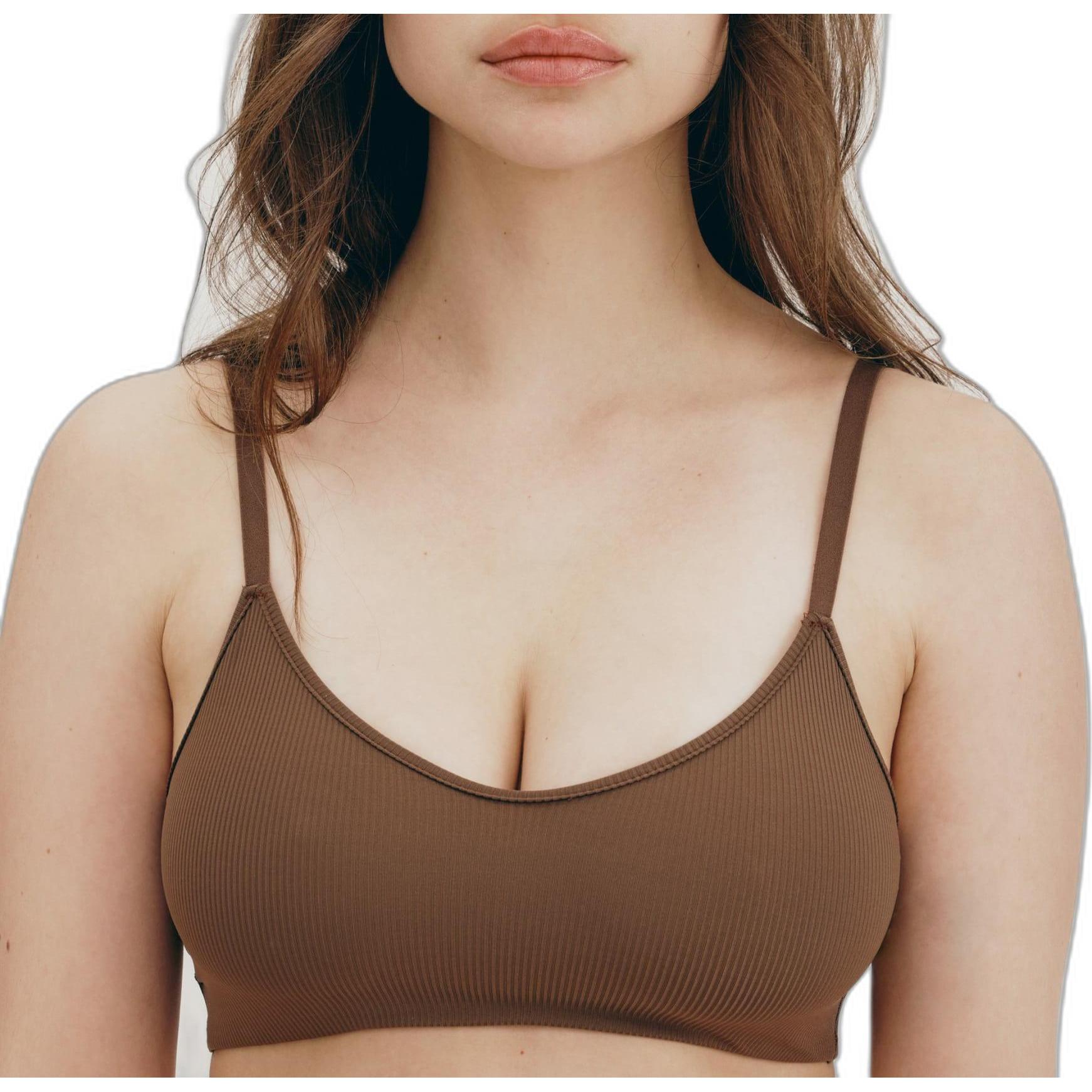 Thumbnail - Organic, Sport-BH, damen-sport-bh naked rib (XS), Braun, XS