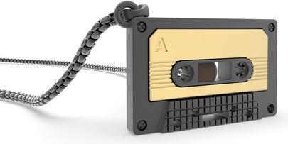 Actual product image Metalmorphose On-Shirt Long Necklace Audio Tape (Stainless steel)