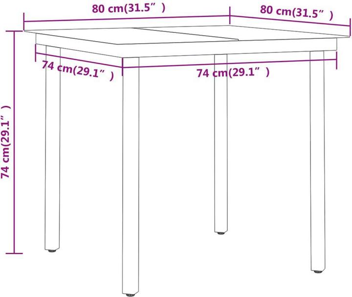 Produktbild vidaXL Garten Essgruppe