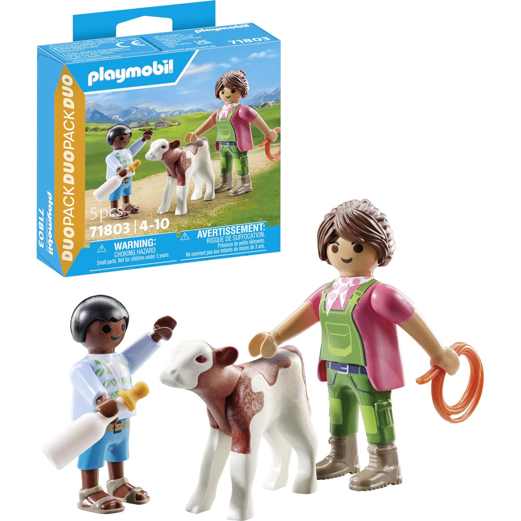 Thumbnail - Playmobil 71803 Bäuerin mit Kind und Kalb (71803)