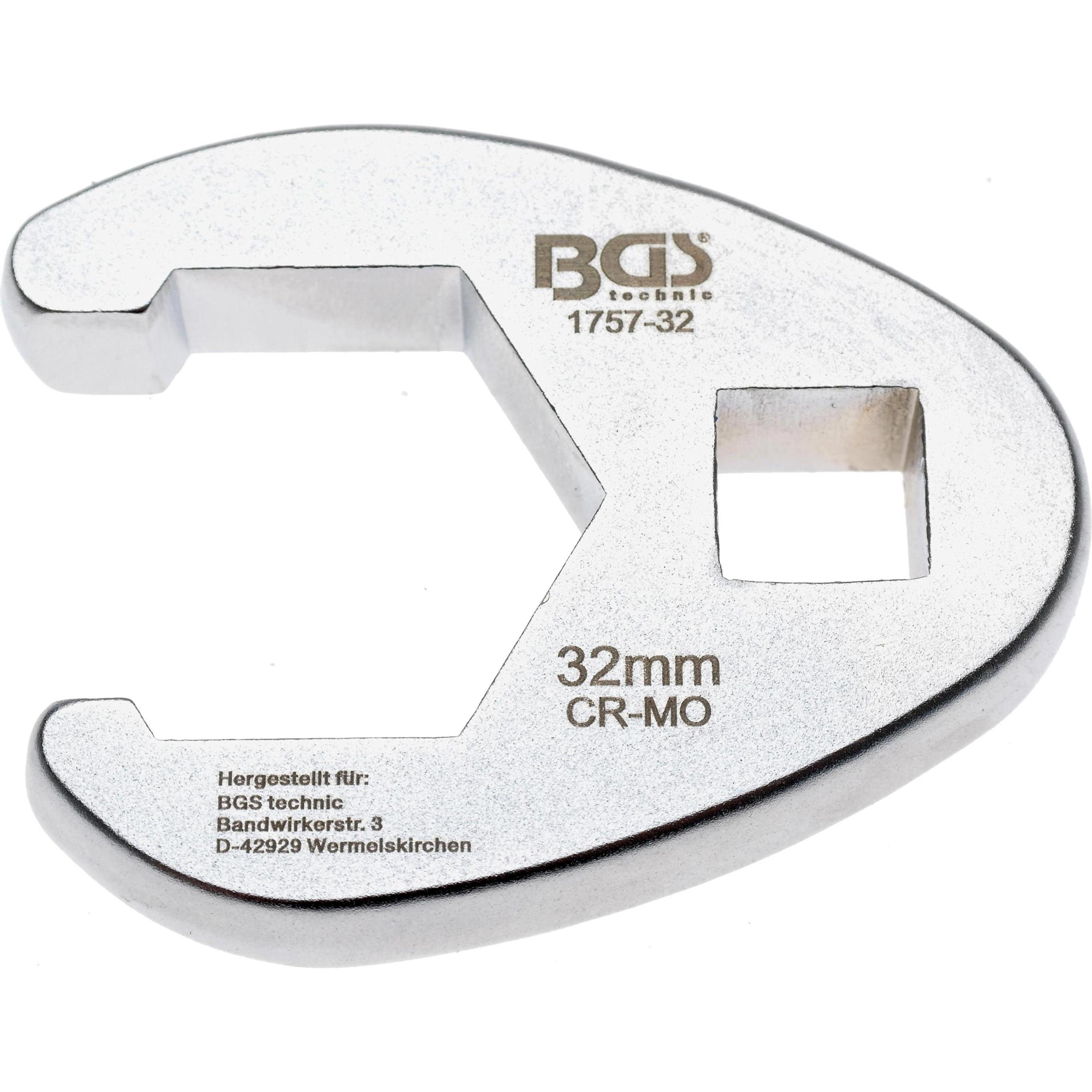 BGS, Steckschlüssel + Stecknuss, Hahnenfussschlüssel Antrieb Innenvierkant 12,5 mm (1/2") SW 32 mm (32 mm)