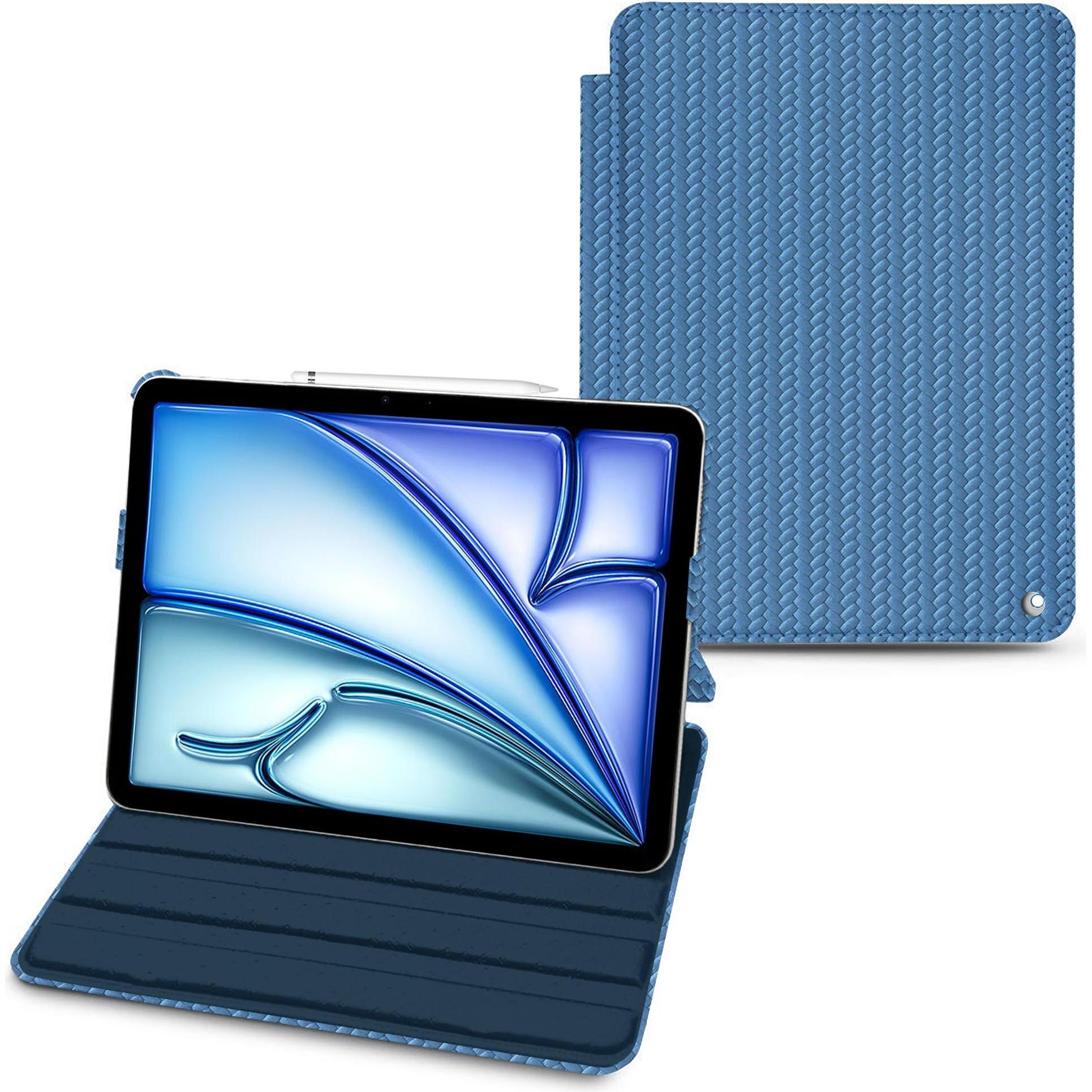 Thumbnail - Noreve Lederschutzhülle horizontal (iPad Air 2020 (4. Gen), iPad Air 2022 (5. Gen)), Tablet Hülle, Blau