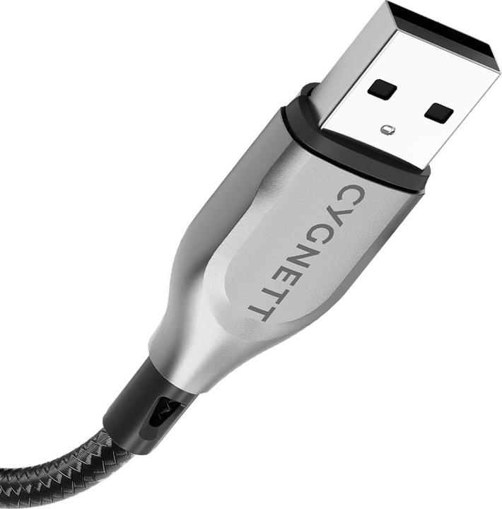 Productafbeelding Cygnett Gepantserde Lightning-naar-USB-A-kabel, 12 W (1 m, zwart) (1 m, USB 2.0, 12 W)
