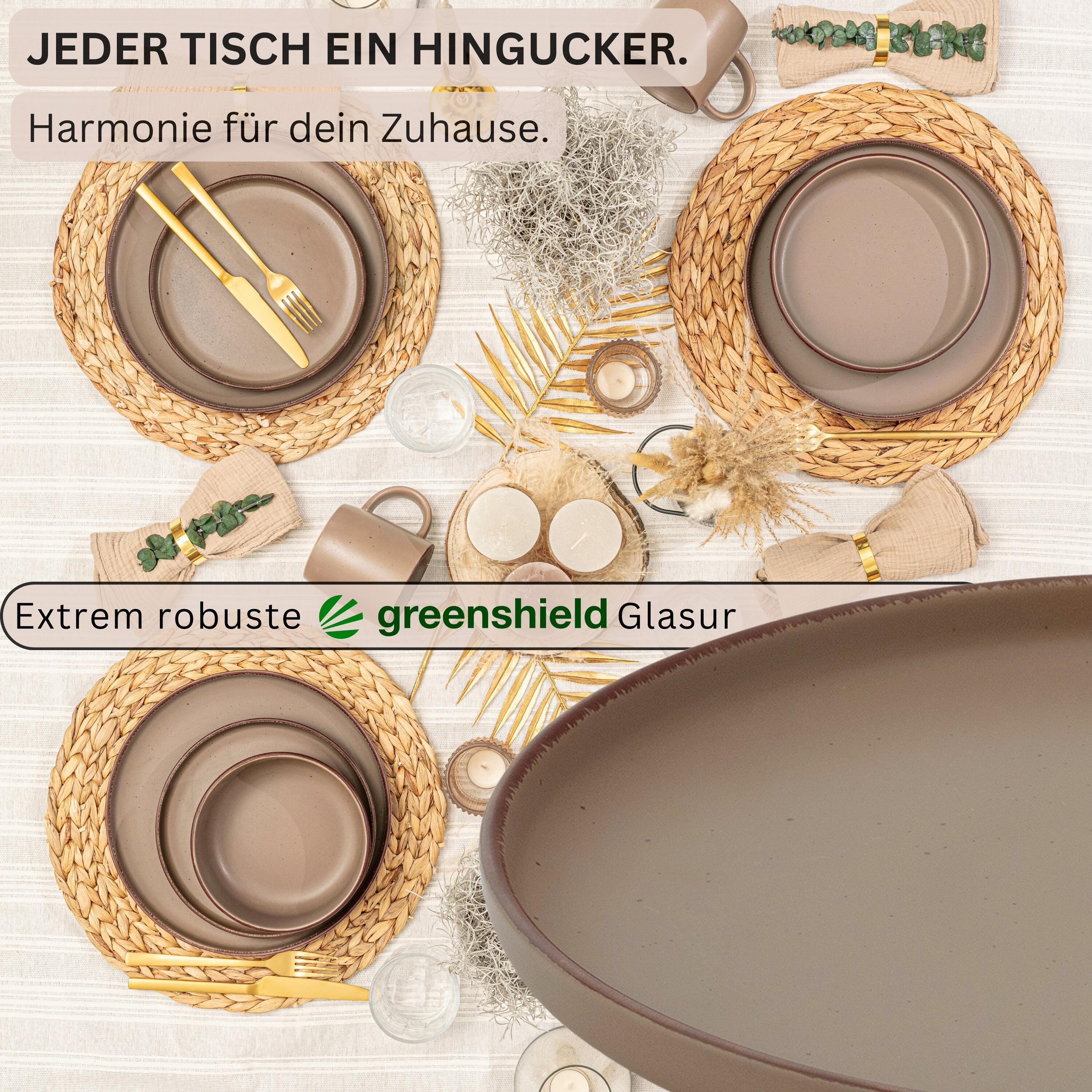 Thumbnail - Sänger Speiseteller Set Bombay Oak, Teller, Braun