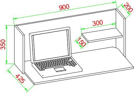 Produktbild VCM Schreibtisch Wandschreibtisch Workas (90 x 43 x 35 cm)
