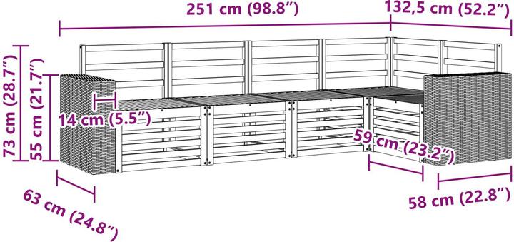 Produktbild vidaXL Outdoor-Sofa