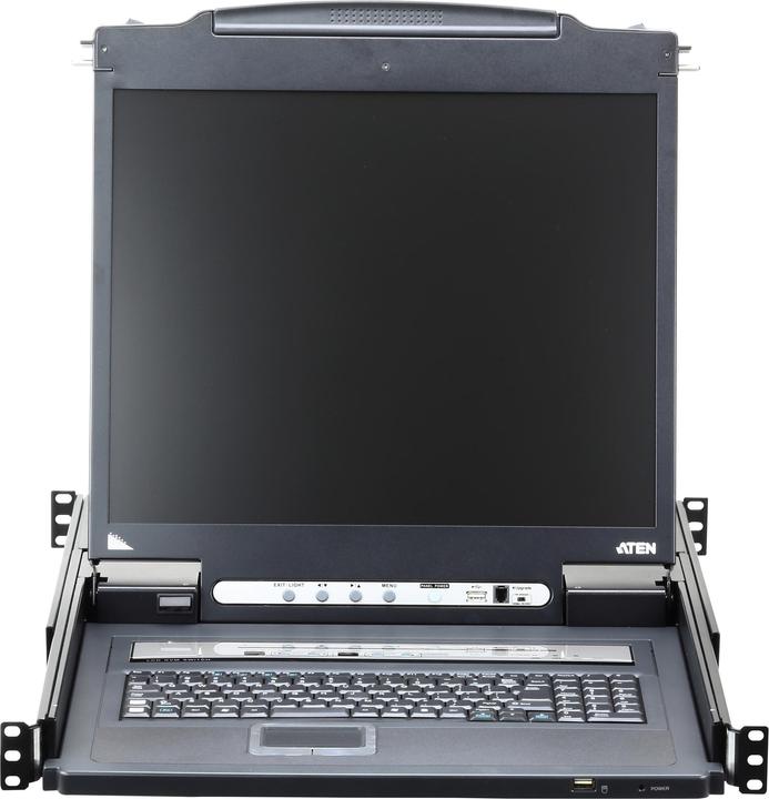 Produktbild Aten CL5708IN CH KVM over IP Switch 8-Port 19"-LCD (PS/2-USB VGA) CH-Layout