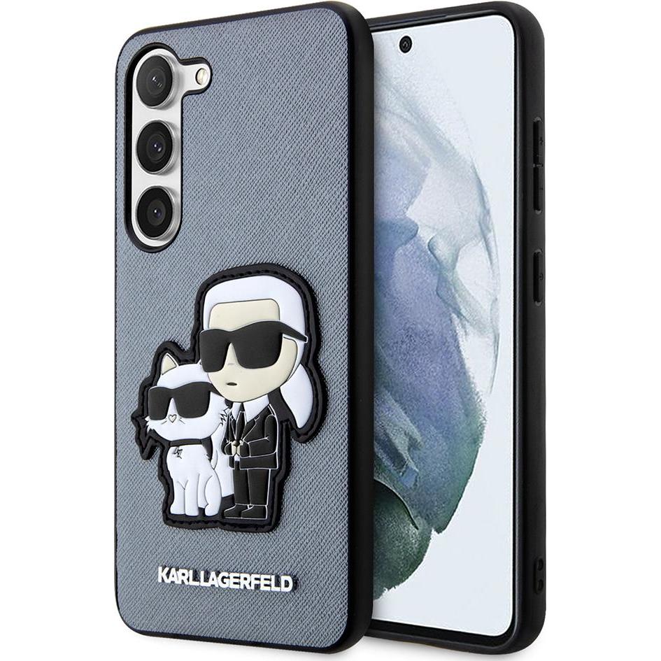 Karl Lagerfeld KLHCS23MSANKCPG S23+ S916 hardcase grey/grey Saffiano Karl & Choupette (Samsung Galaxy S23+), Smartphone ...