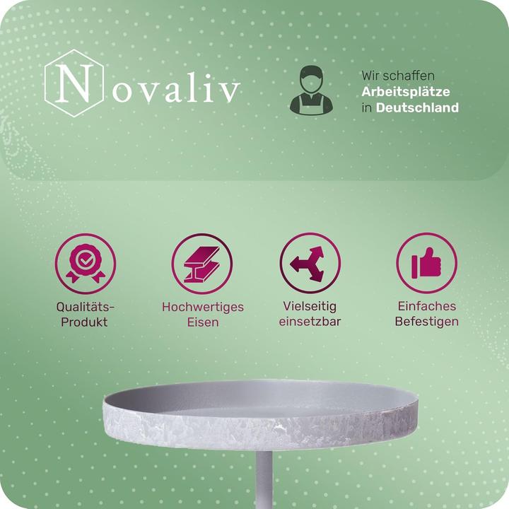 Produktbild Novaliv 4x Kerzenpick Flach 6,5 cm GRAU