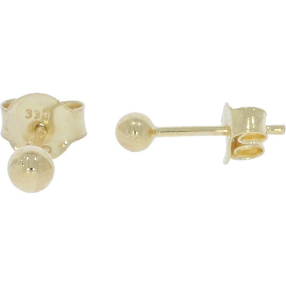 Thumbnail - Luxxos, Ohrringe, Ohrstecker Kugel 3 mm aus 333 Gelbgold, (333 Gelbgold)