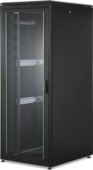 Actual product image Digitus Network cabinet 48.3cm 19inch 42U H2053mmxW800mmxD1000mm black with glass door incl. 28xmounting (42 RU, 19 inch rack)