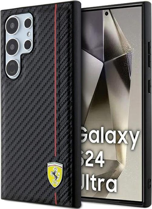 Ferrari FEHCLN3DUR S928 czarny/black hardcase Ligne carbone imprimée (Samsung Galaxy S24 Ultra)