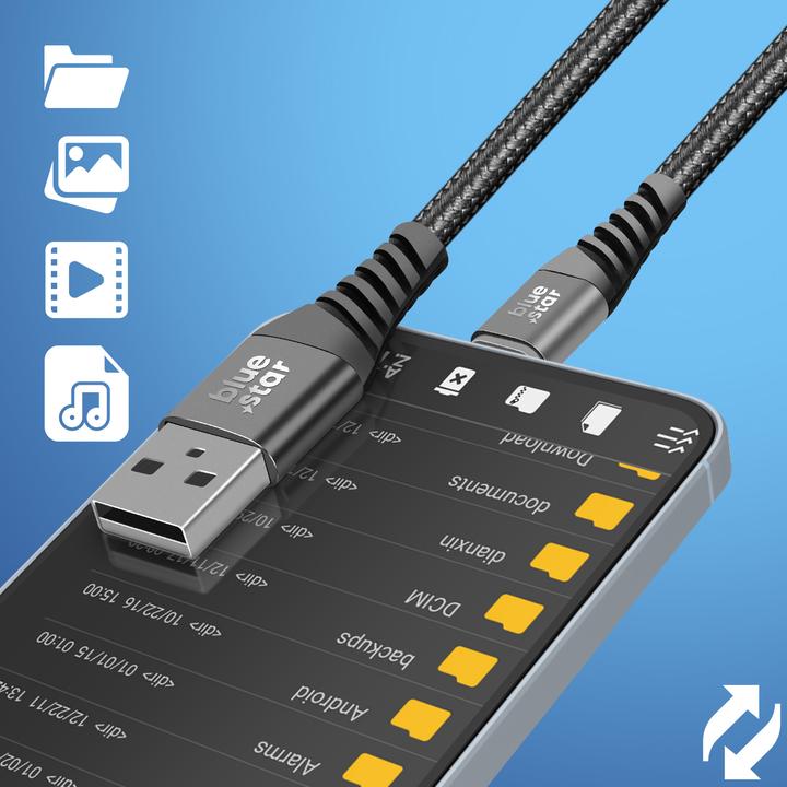 Produktbild USB / Lightning Kabel 2.4A (1.20 m, USB 2.0)