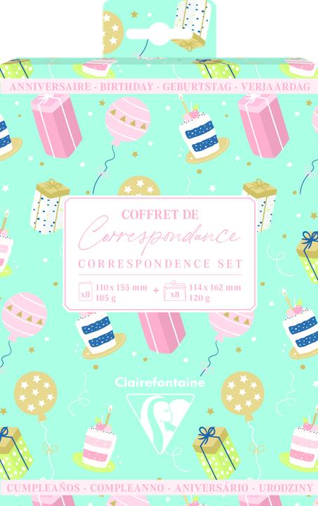 Produktbild Clairefontaine Korresdpondenzset Geburtstag