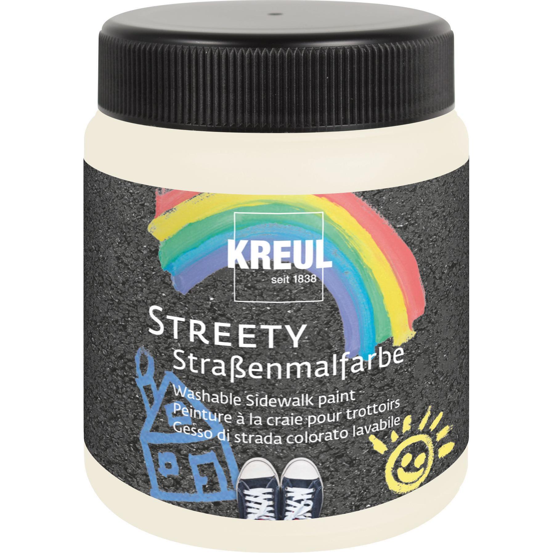 Kreul, Künstlerfarbe + Bastelfarbe, Streety (Wolkenweiss, 200 ml)