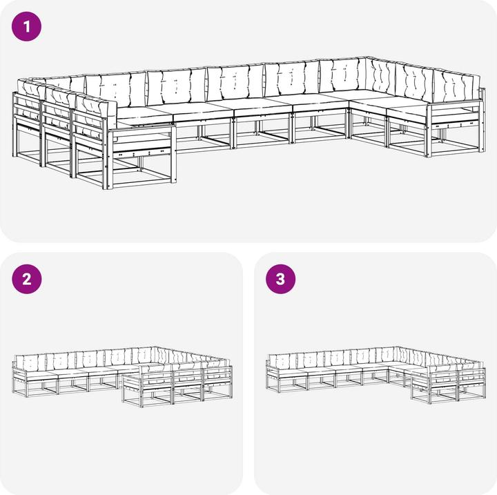 Produktbild vidaXL Outdoor-Sofa