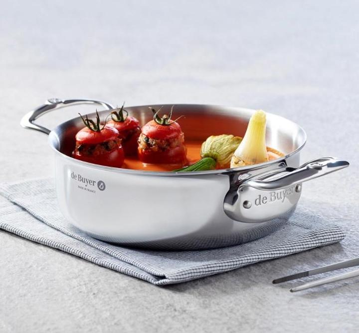 Actual product image de Buyer Affinity frying pot low with lid 20 cm (20 cm, Pot, Stainless steel, Aluminium)
