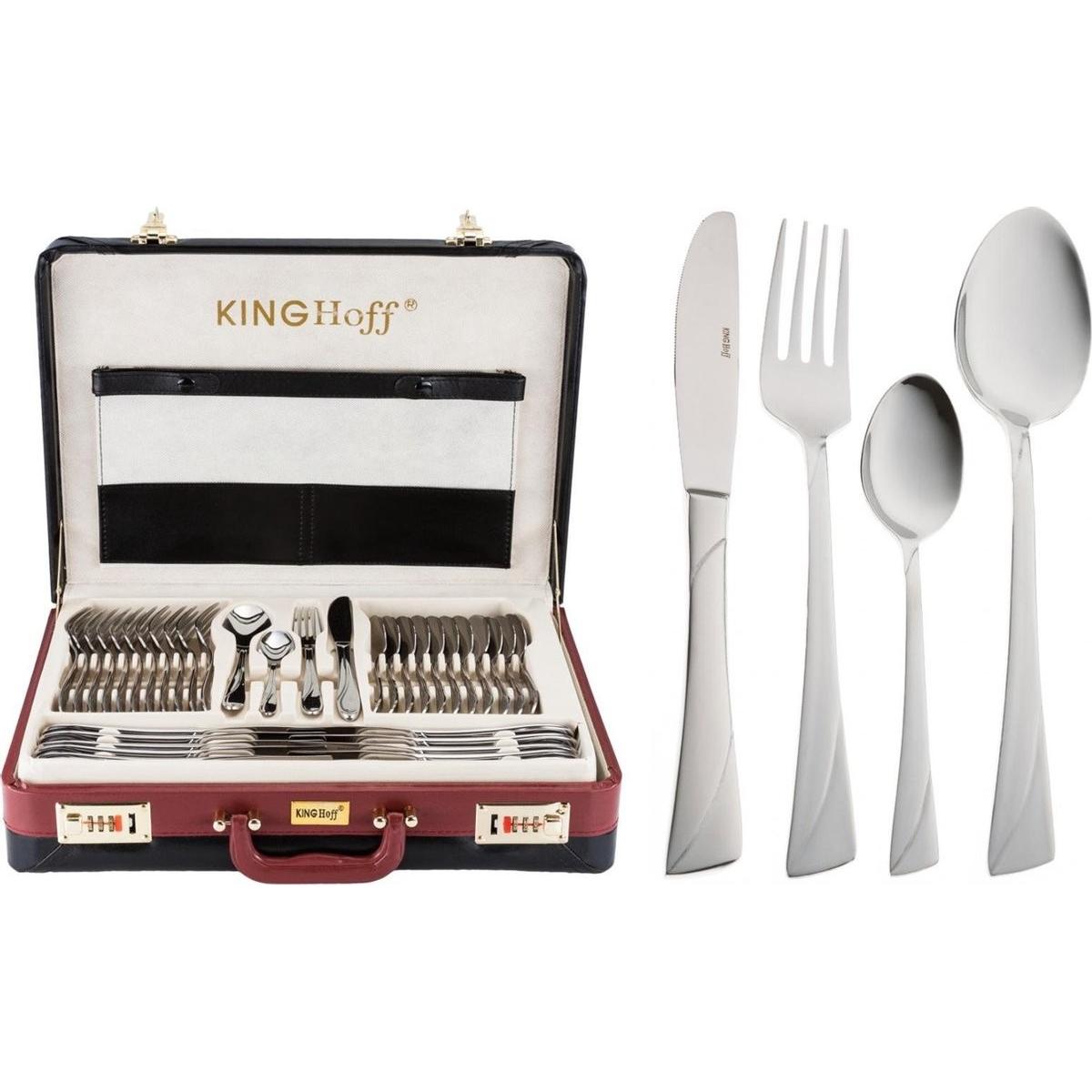 King Argento Kinghoff 72Elem. Stalo Įrankių Komplektas Blizgantis Kh-3515, Posate,