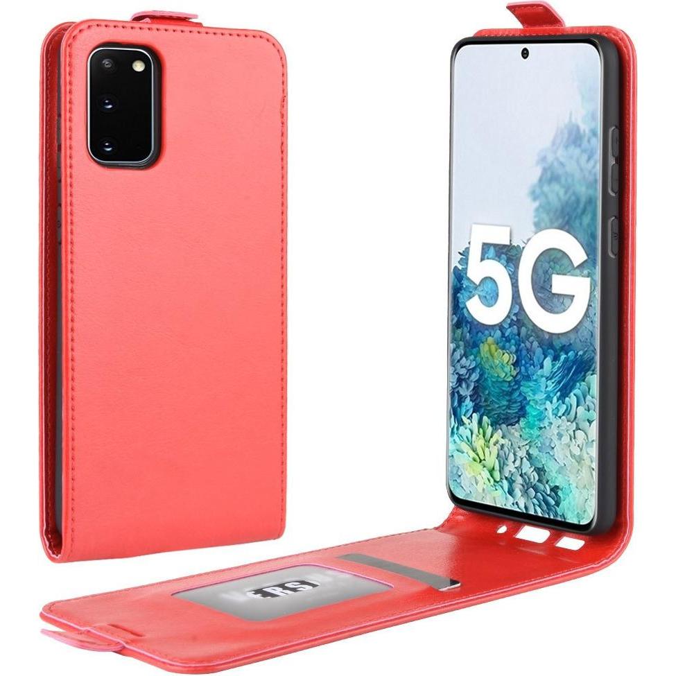 Cover-Discount Galaxy S20 FE - Klassisches Flip Case vertikal rot (Samsung Galaxy S20 FE), Smartphone Hülle, Rot