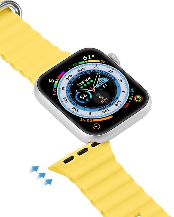 Actual product image Dux Ducis Strap Watch Strap 8 / 7 / 6 / 5 / 4 / 3 / 2 / SE (41 / 40 / 38mm) Silicone Band Bracelet Y (38 mm, 40 mm, 41 mm, Silicone (liquid), Stainless steel)