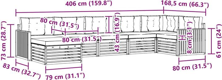 Produktbild vidaXL Outdoor-Sofa