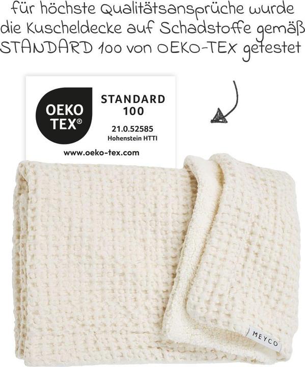 Actual product image Meyco Waffle teddy baby blanket