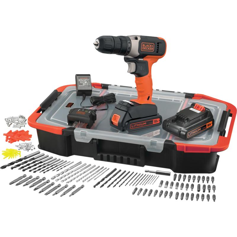 Black & Decker, Trapano + Avvitatore a batteria, BLACK+DECKER BCD001BAST-QW