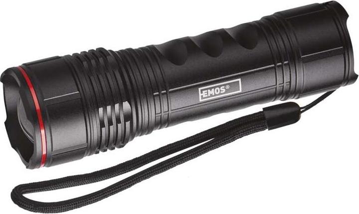 Actual product image Emos LED metal torch, 500 lm, 4× AAA, FOKUS (12.80 cm, 500 lm)