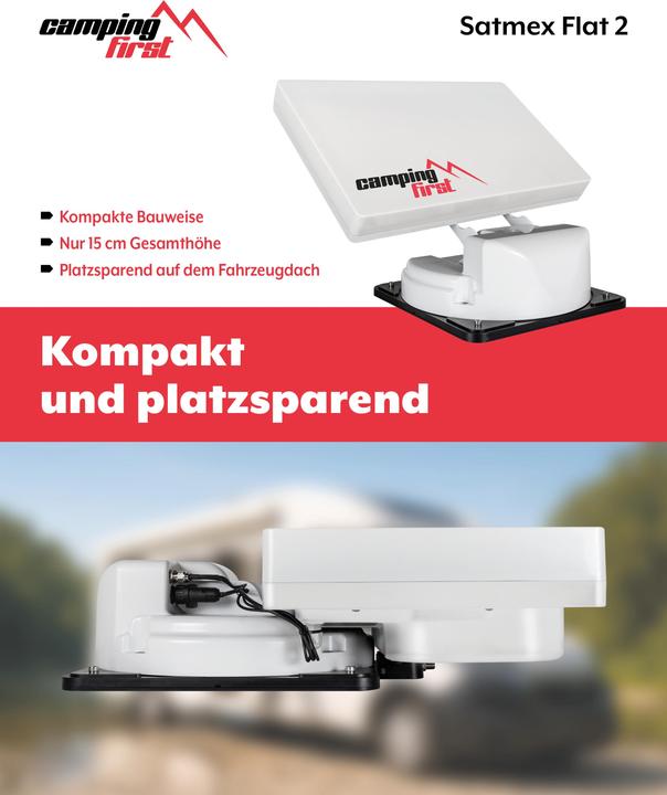 Productafbeelding Camping First Satmex Flat 2 (Platte antenne, 33 dB, DVB-S / -S2)