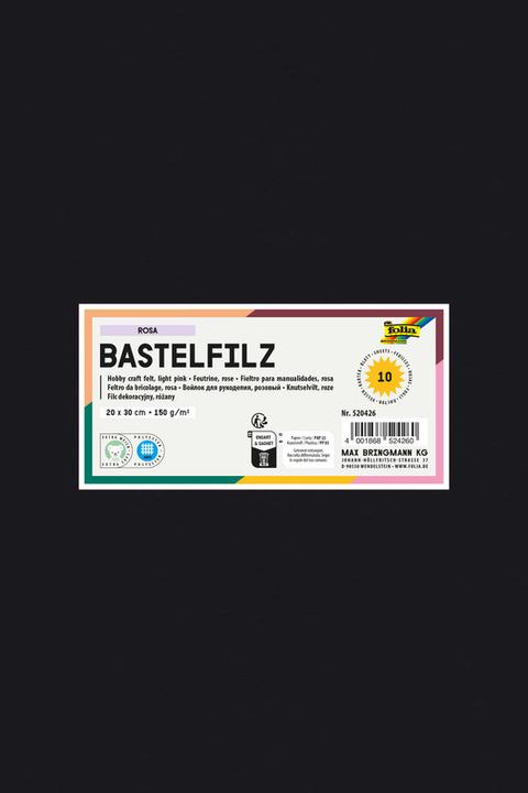 Produktbild Folia Bastelfilz, (B)200 x (H)300 mm, 150 g/qm, schwarz