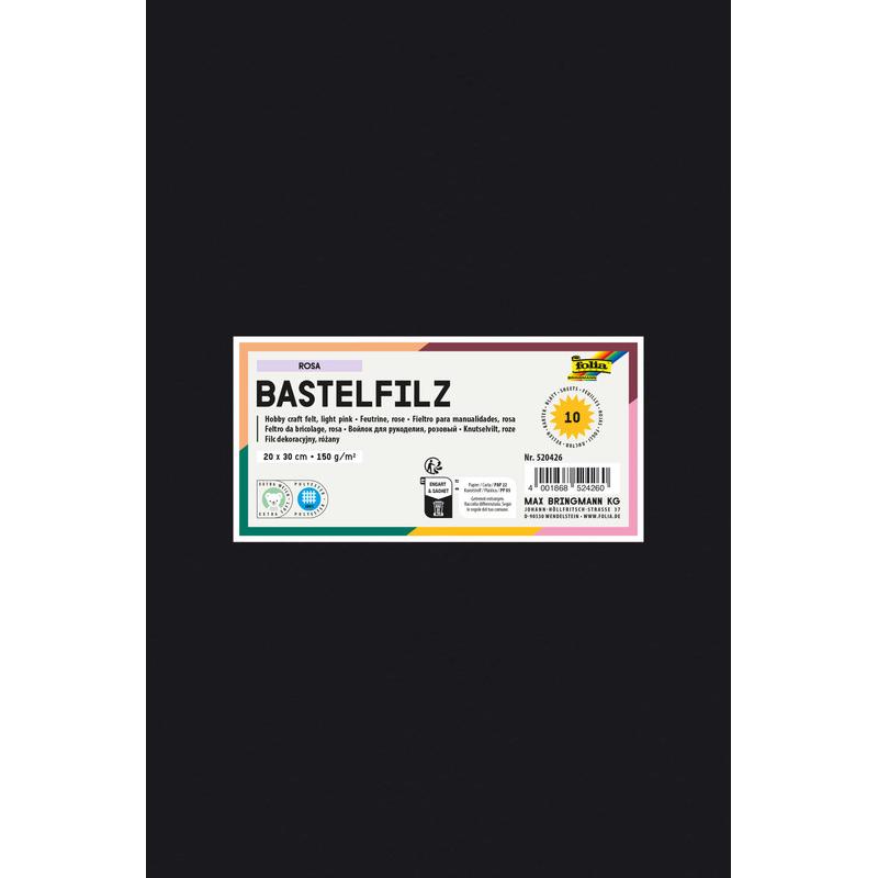 Thumbnail - Folia Bastelfilz, (B)200 x (H)300 mm, 150 g/qm, schwarz