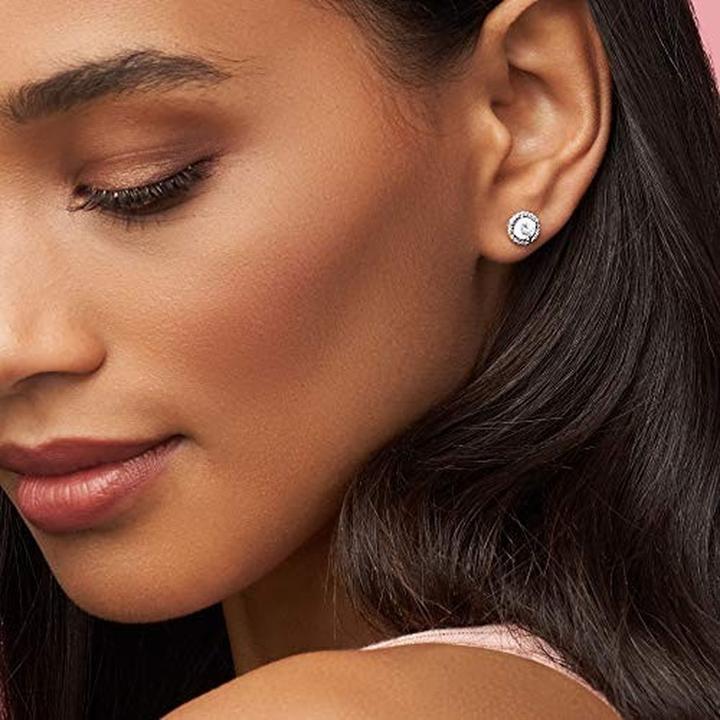 Actual product image Pandora Timeless Round Sparkle Earrings