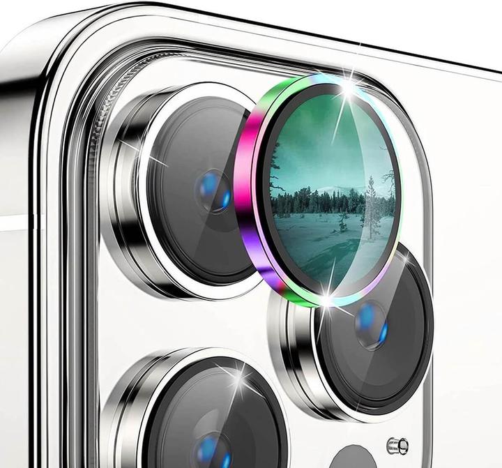 Actual product image Enkay iPhone 15 Pro / 15 Pro Max - Camera Lenses Protective Glass multicolor (3 pcs., Apple iPhone 15 Pro, Apple iPhone 15 Pro Max)