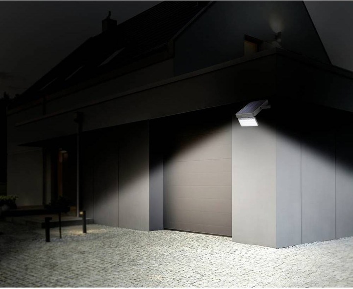 Actual product image Sygonix Solar Wall Light with Motion Detector SY-5176608 SMD LED 15 W Cold (1500 lm, IP65)