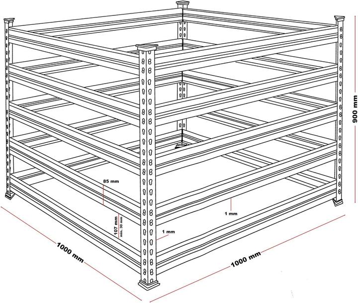 Produktbild Wiltec Gartenkomposter (900 l)