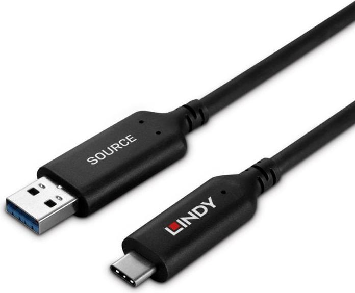 Produktbild Lindy 10m USB 3.2 Gen 1 Typ A an C Hybridkabel (10 m, USB 3.2 Gen 1, 0.70 W)