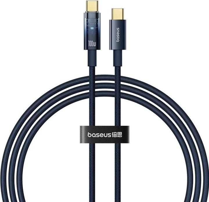 Produktbild Baseus USB-C to USB-C Cable Explorer, 100W, 5A, 1m, Navy (1 m, 100 W)