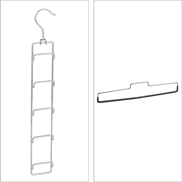 Actual product image Relaxdays Multi Pants Hanger Set of 3, 15 Trousers (3 x)