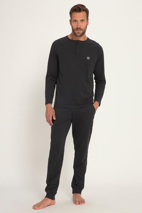 Produktbild JP1880 Schlafanzug, Henley, Langarm, lange Hose (4XL)