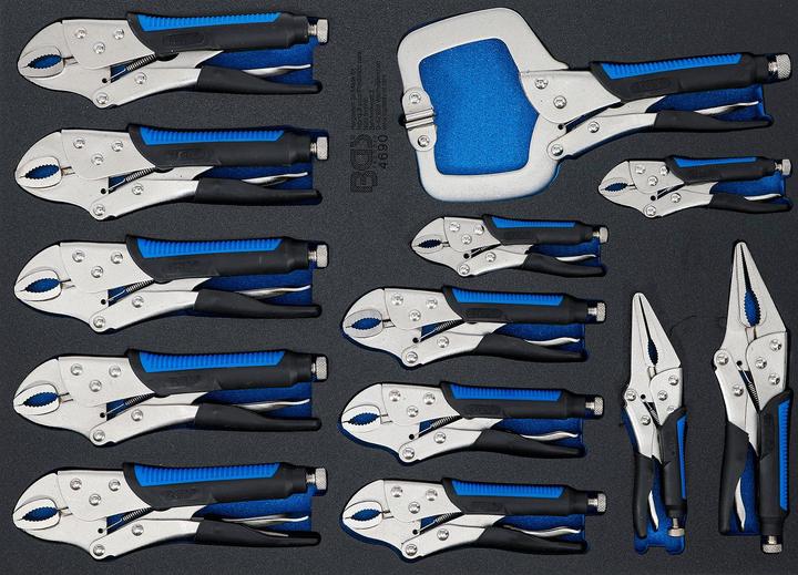BGS Tool Tray 3/3: Locking Grip Pliers Set | 13 pcs.
