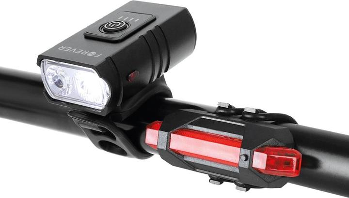 Actual product image Forever BLG-200 Bicycle and Scooter Active Light Kit with Built-in Battery Universal Frame Holder (300 lm, 15 lm)