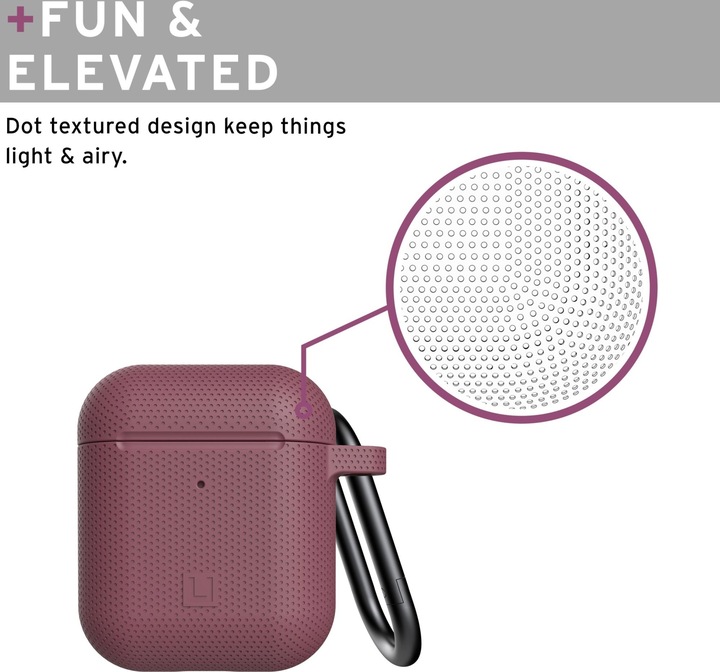 Actual product image UAG Transport Case Dot Silicone AirPods Dusty Rose (Headphone sleeve)