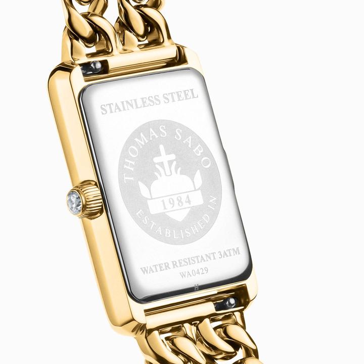 Actual product image Thomas Sabo Damenuhr rechteckig goldfarben (Analogue wristwatch)