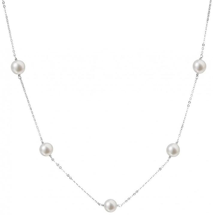 Image du produit Evolution Group Collier en argent avec 5 perles réelles Pavona 22015.1 (L) (Argent)
