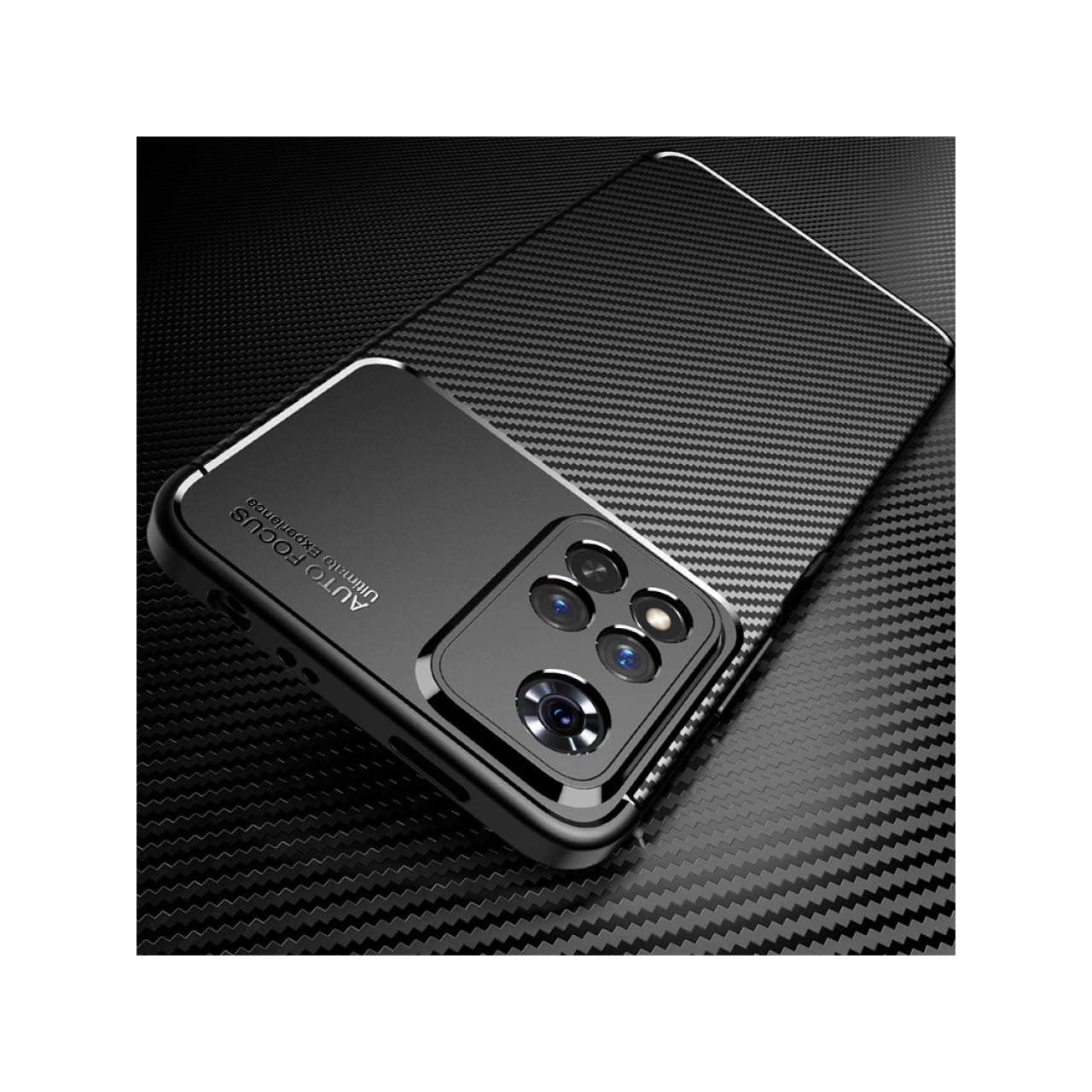 Thumbnail - Screenguard Xiaomi Redmi Note 11S Hülle Carbon Design TPU Case (Xiaomi Redmi Note 11S), Smartphone Hülle, Schwarz